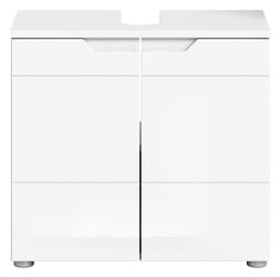 xonox.home Waschbeckenunterschrank Weiß Hochglanz Siphonausschnitt Softclos günstig online kaufen