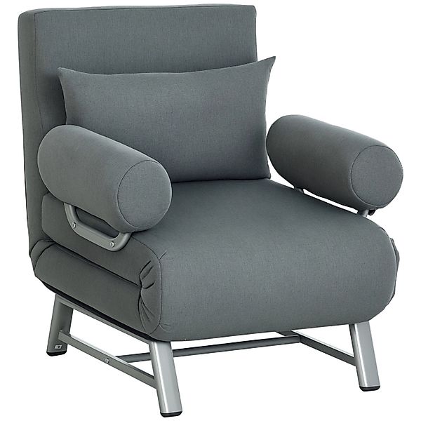HOMCOM 3 in 1 Schlafsessel Schlafsofa mit Bettfunktion Zierkissen Klappbare günstig online kaufen