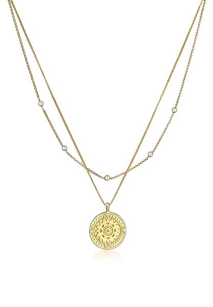 Elli Gliederkette Layer Coin Ornament Münze günstig online kaufen