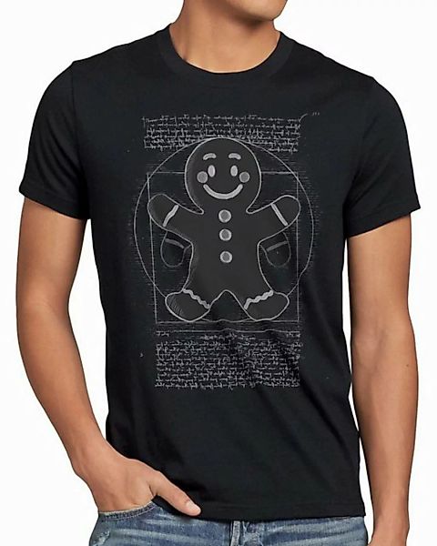 style3 T-Shirt Vitruvianischer Lebkuchenmann weihnachtsmarkt pfefferkuchen günstig online kaufen