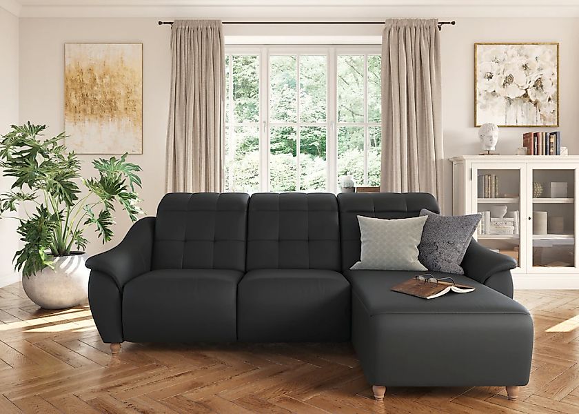 Home affaire Ecksofa "Boston L-Form" Kopfteilverstellung an jeder Sitzfläch günstig online kaufen