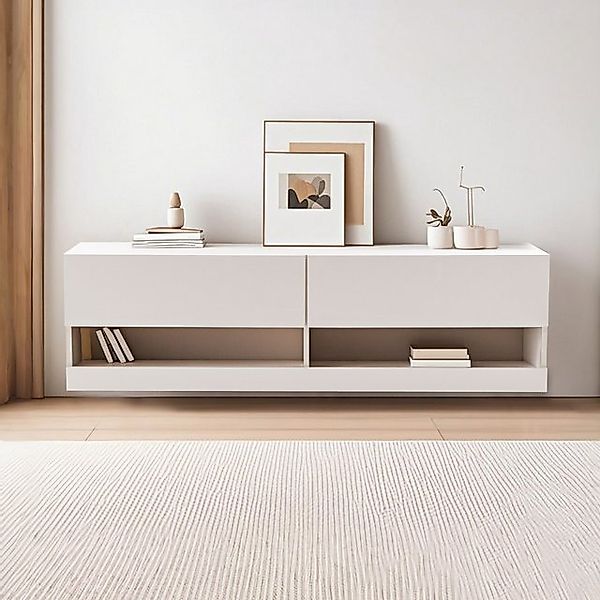 Odikalo TV-Schrank TV-Board TV-Ständer Sideboard Lowboard Hängend L140cm Sc günstig online kaufen