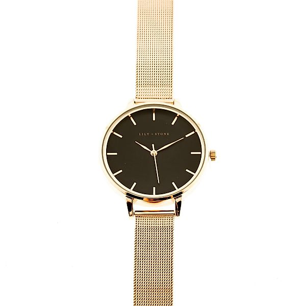 Lily + Stone Quarzuhr Armbanduhr, schwarzes günstig online kaufen
