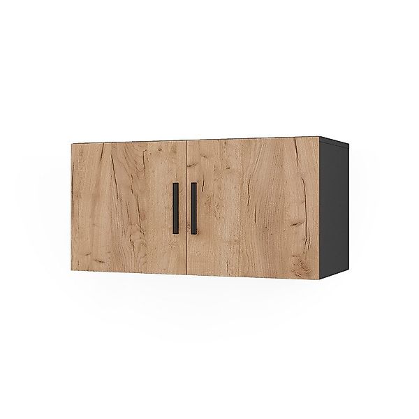 Vicco Aktenschrank Ingo, Anthrazit/Goldkraft Eiche, 80 günstig online kaufen