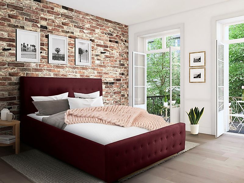 Home affaire Polsterbett "Vaine", in 5 Breiten, auch in Länge 220 cm, incl. günstig online kaufen