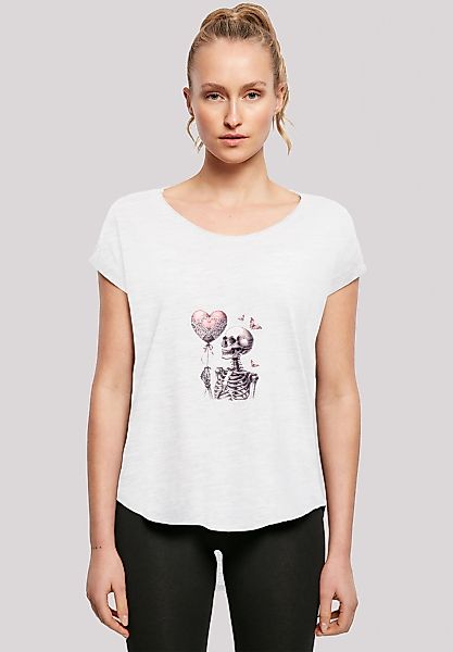 F4NT4STIC T-Shirt "Skelett hält Herzballon" Premium Qualität günstig online kaufen
