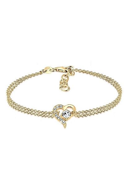 Elli Armband Herz Liebe 925 Silber, mit Kristallen von Swarovski® (kein Set günstig online kaufen