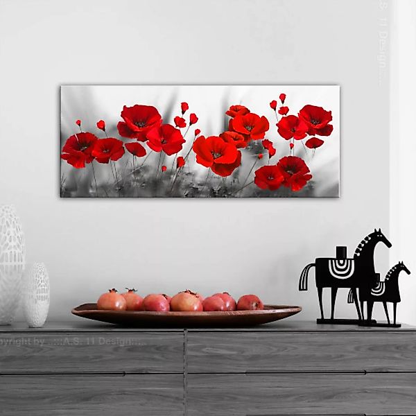 Leinwandbild Romantic Poppies (1 Part) Wide XXL günstig online kaufen
