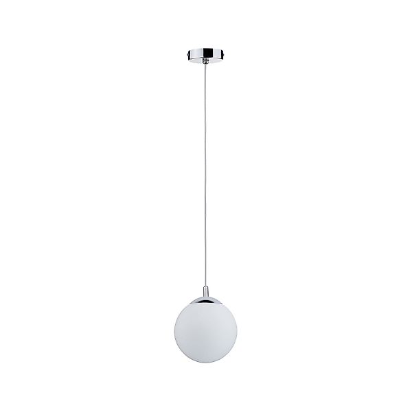 Paulmann Pendelleuchte »Globe IP44 E27 max. 20W Satin, Chrom dimmbar«, 1 fl günstig online kaufen