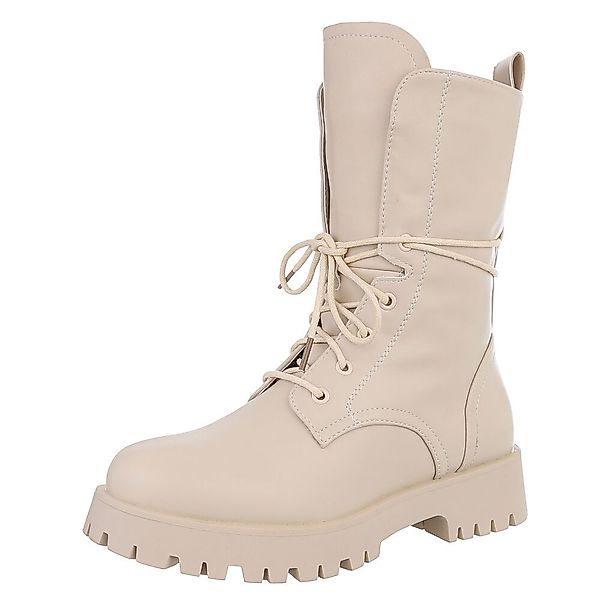 Ital-Design Moderne Damenstiefel mit Schnürung für günstig online kaufen