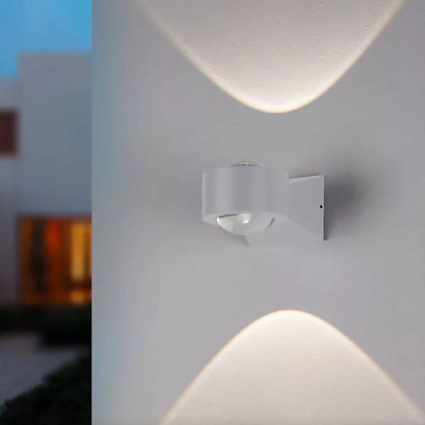famlights | LED Außenwandleuchte Sandro aus Aluminium in Weiß-Matt günstig online kaufen