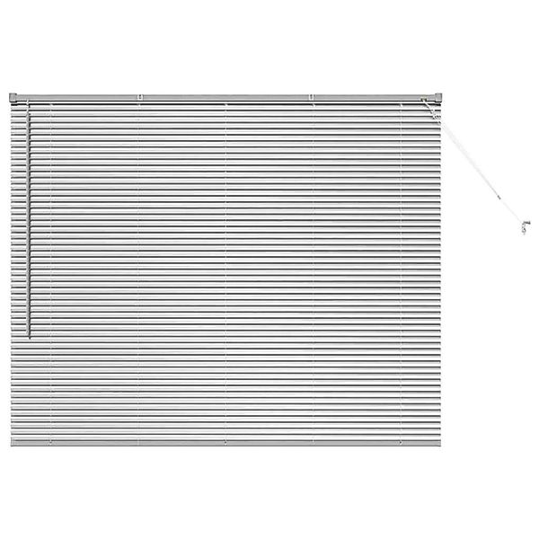 vidaXL Balkenjalousien mit Vorhängen Silber 130 x 155 cm Aluminium 42005908 günstig online kaufen