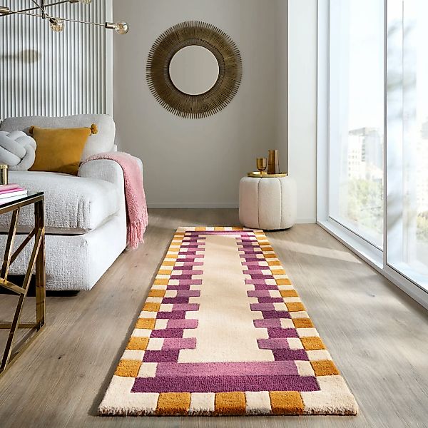FLAIR RUGS Wollteppich "Kai Wool Border" rechteckig 10 mm Höhe Kai Wool Bor günstig online kaufen