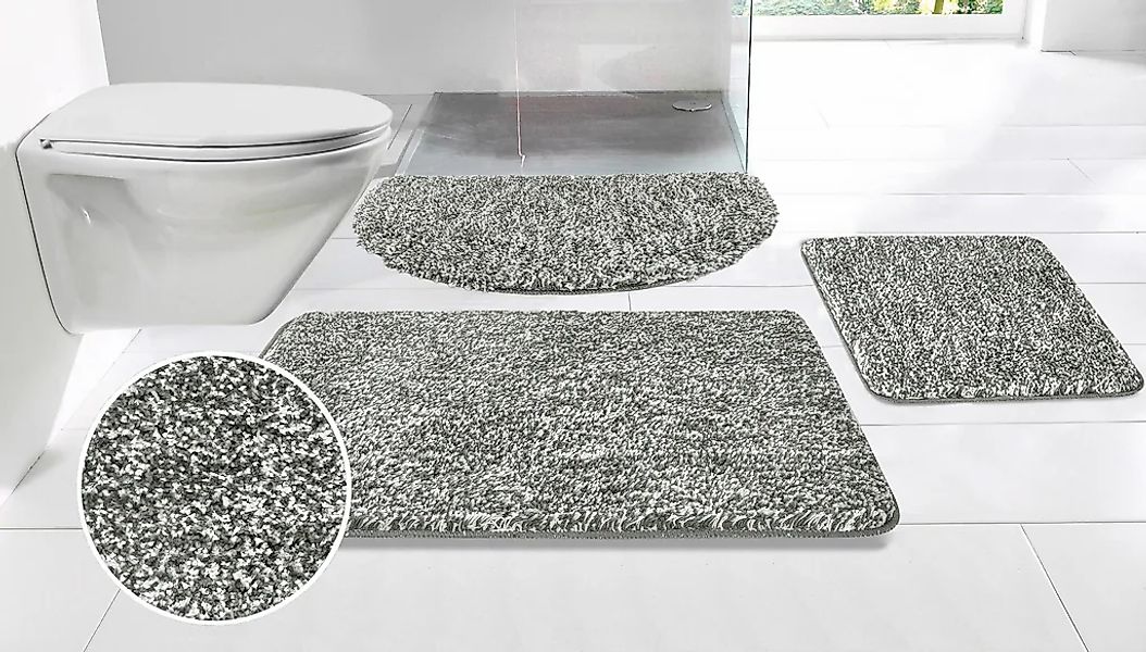 my home Badematte "Sanremo, Badvorleger, Badezimmer Teppich, sehr weich" Hö günstig online kaufen
