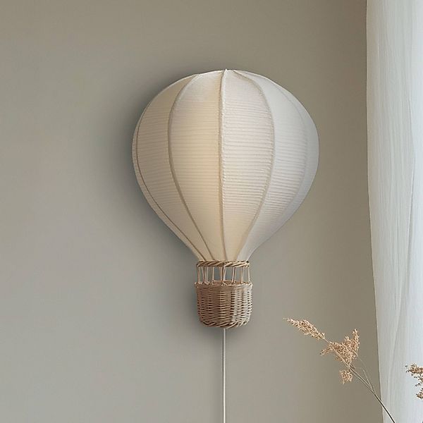 Lindby Wandleuchte Balloon, Ø 30 cm, Rattan, E27 günstig online kaufen