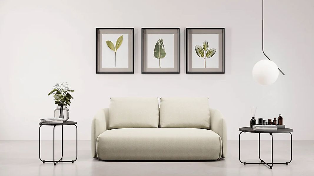 TRENDMANUFAKTUR 2-Sitzer "Shawn Designsofa, elegant geschwungen Armlehnen, günstig online kaufen