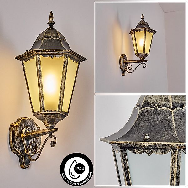 hofstein Außen-Wandleuchte Außenwandlampe aus Metall/Glas in günstig online kaufen