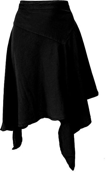 Guru-Shop Minirock Boho Zipfelrock - schwarz günstig online kaufen