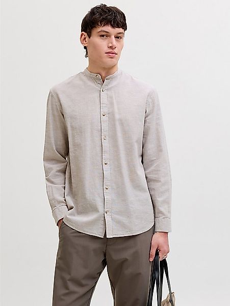 Jack & Jones Langarmhemd JJESUMMER LINEN BLEND BAND SHIRT L/S SN Baumwollmi günstig online kaufen