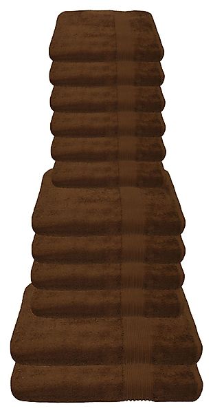 Julie Julsen Handtücher 12-Handtücher-Schokobraun, Baumwolle (12-St) günstig online kaufen