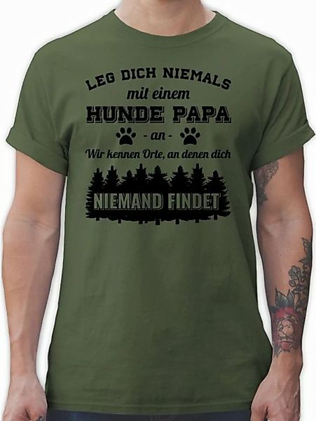 Shirtracer T-Shirt Leg dich niemals mit einem Hunde Papa an - Schwarz Gesch günstig online kaufen