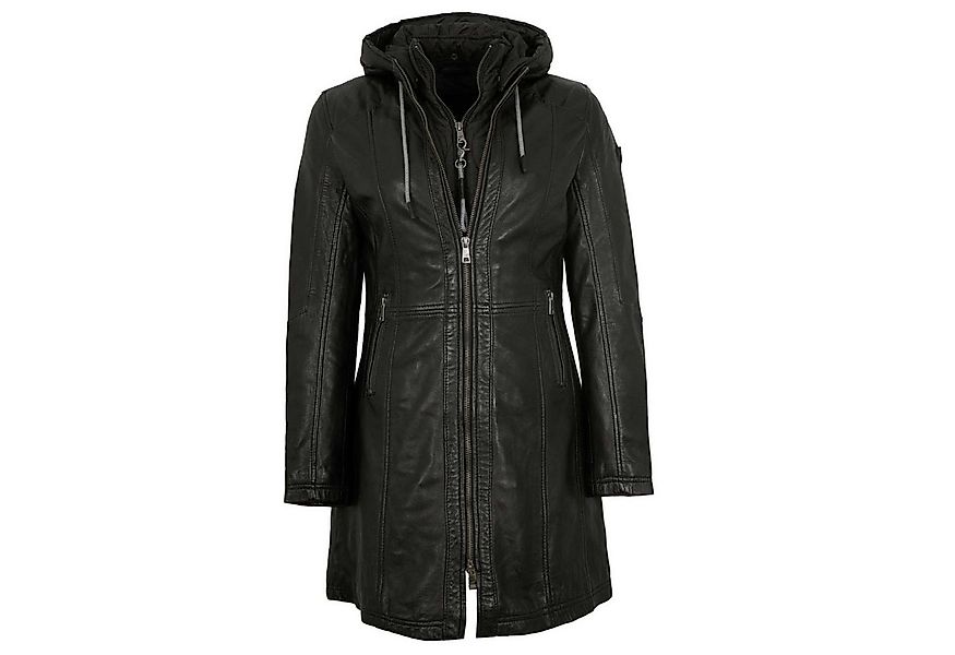 Mauritius Lederjacke MWMilene Mauritius - Damen Ledermantel Kapuze Lammnapp günstig online kaufen