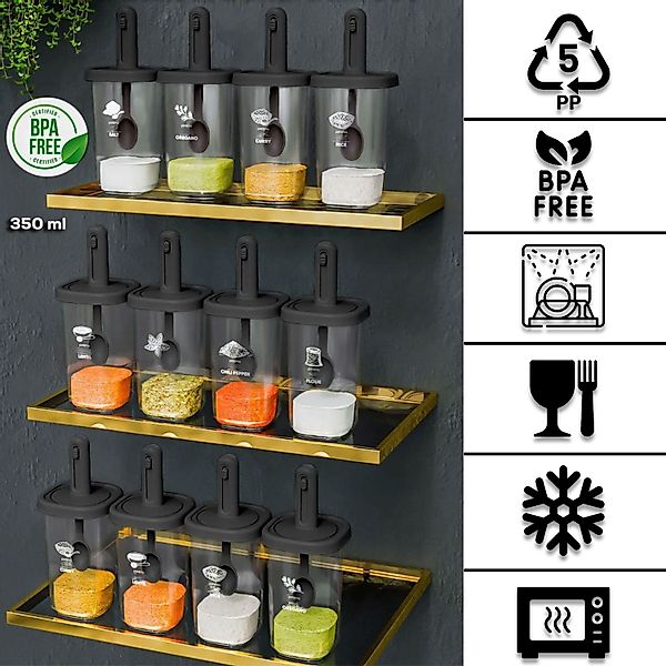 Jungengel Gewürzbehälter 12x Vorratsdosen 350ml mit günstig online kaufen