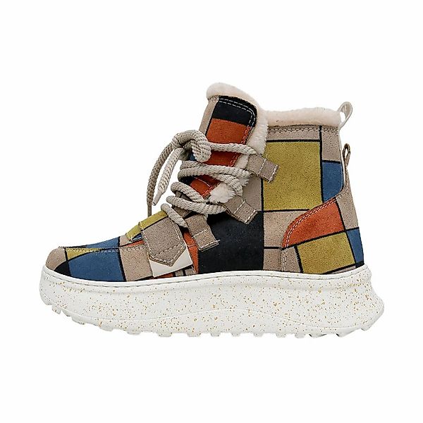 DOGO Schnürstiefelette "Damen Snowie Piet-Mondrian Vegan Damen Boots / fema günstig online kaufen