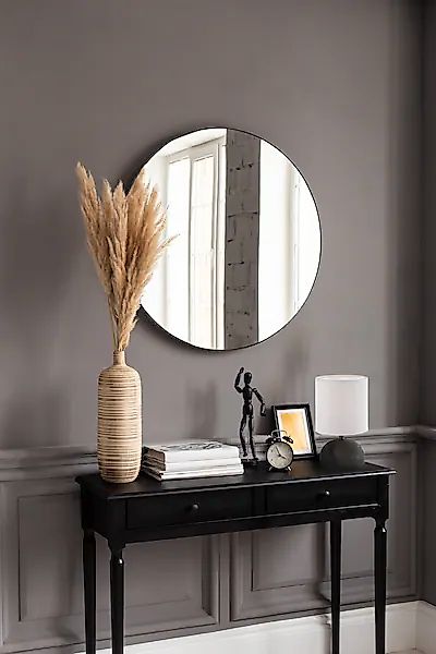 MIRRORS AND MORE Dekospiegel »Mila« Wandspiegel, rund, Ø 50 cm, lackiertes günstig online kaufen