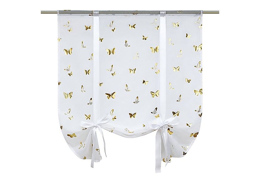 Joyswahl Bindegardine (1 St), Stangendurchzug, halbtransparent, Foliendruck günstig online kaufen