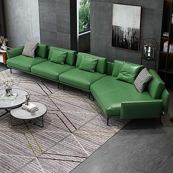 JVmoebel Ecksofa Ecksofa Sofa L-Form Ledersofa Couch Moderne Sofas, Made in günstig online kaufen