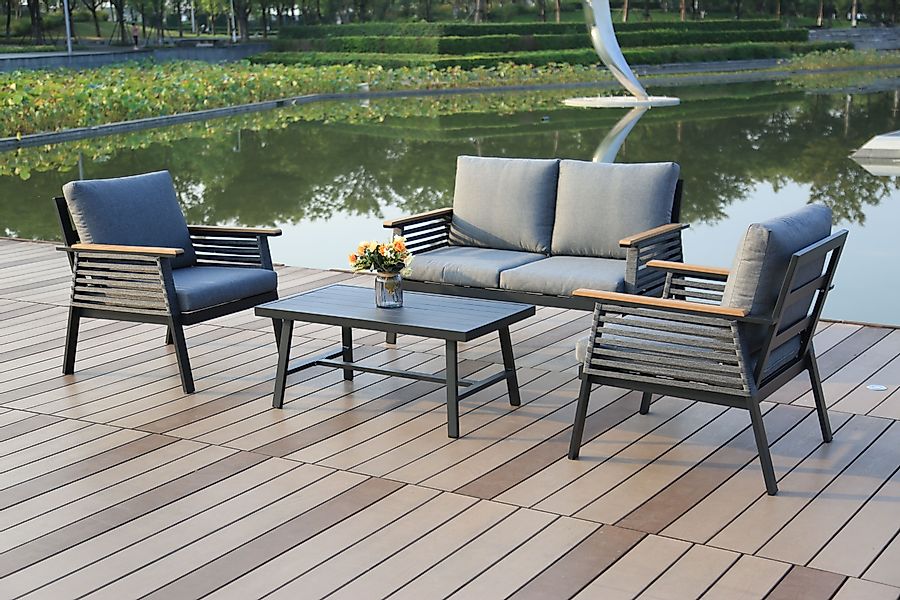 Garden Pleasure Gartenlounge-Set », Lounge-Gruppe »DENIA«« 2 Sessel, 1 Sofa günstig online kaufen