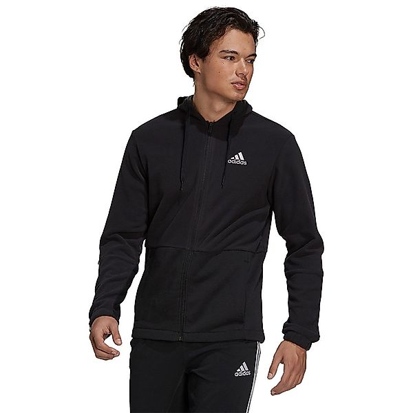 Adidas Q4 Bluv Sweatshirt Mit Reißverschluss M Black / White günstig online kaufen