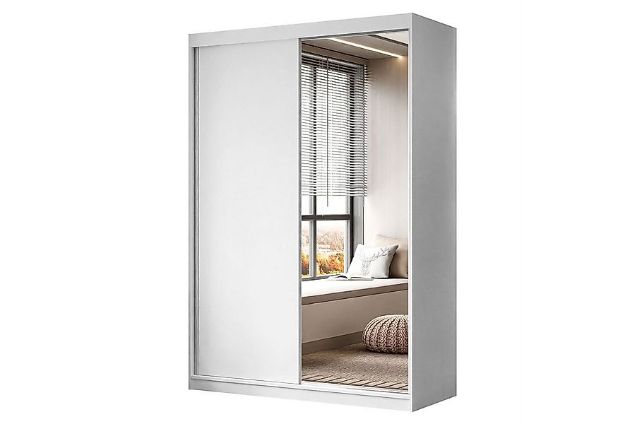 Lookway Kleiderschrank CAMARO II 150 cm mit Spiegel Schiebetürenschrank günstig online kaufen