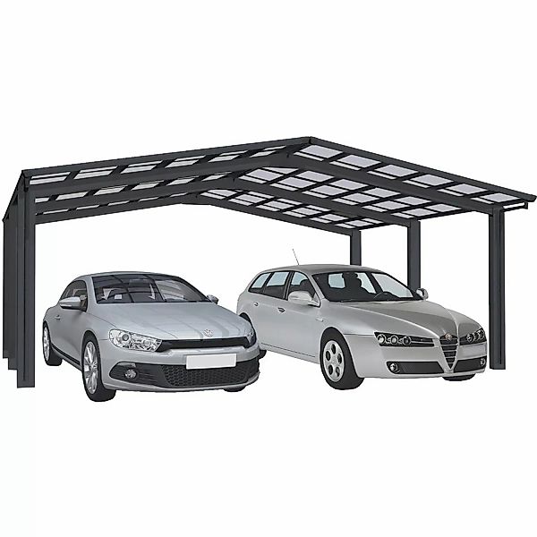 Ximax Alu Doppelcarport Linea Typ 110 Schwarz 546 x 495 cm Sonderfertigung günstig online kaufen