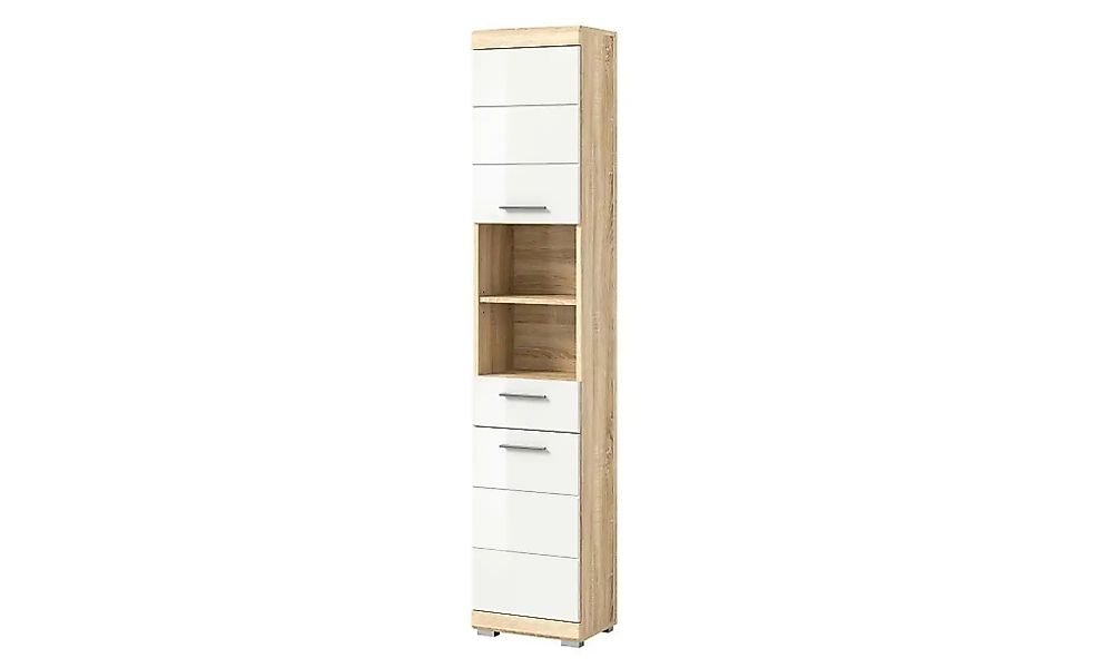 Hochschrank SCHLOONSEE  Breite 37cm  2 Tür  1 Schubkasten  2 offene Fächer günstig online kaufen