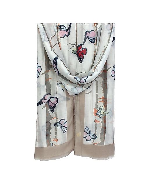 ZEBRO Modeschal KC28 Sommerschal Schmetterlinge günstig online kaufen
