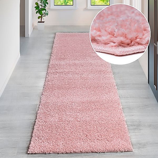 my home Läufer »Shaggy 30«, rechteckig, 30 mm Höhe, Teppich-Läufer, Brücke, günstig online kaufen