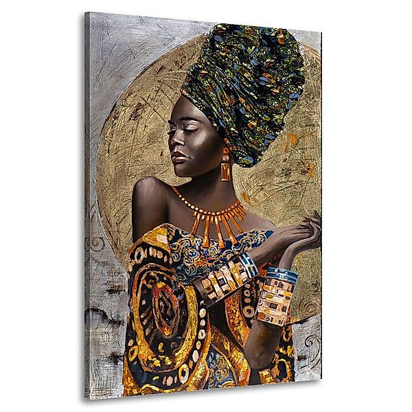 Artedinoi Leinwandbild Afrikanische Frau Colour Style günstig online kaufen