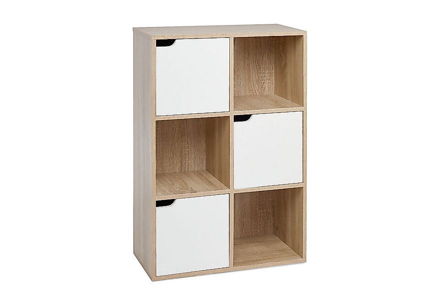 Mondeer Bücherregal Aufbewahrungsregal, Bücherschrank, Regal aus Holz, Sech günstig online kaufen