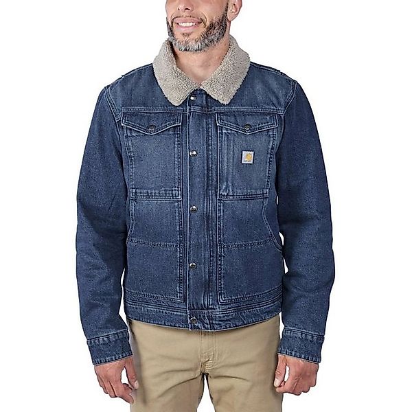 Carhartt Sommerjacke Carhartt Herren Übergangsjacke Relaxed Fit Denim Sherp günstig online kaufen