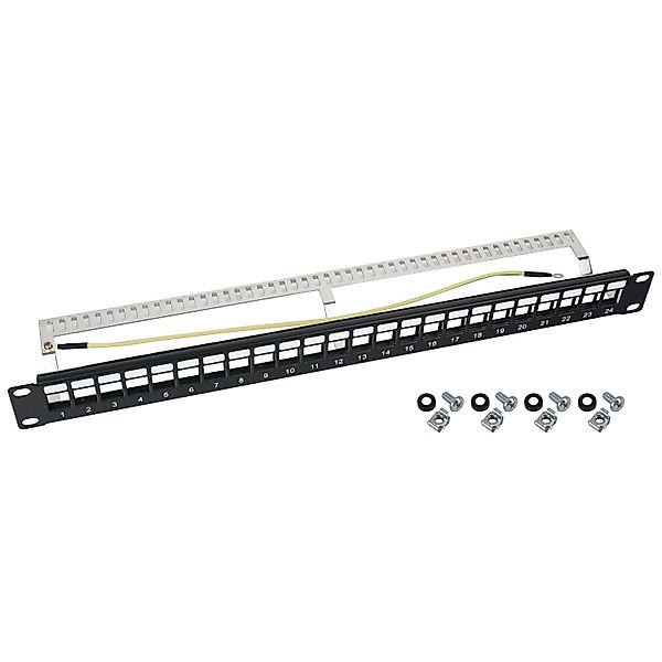 HMF 66446-02 STP Keystone-Patchpanel für Serverschrank 19 Zoll 1 HE 24 Port günstig online kaufen