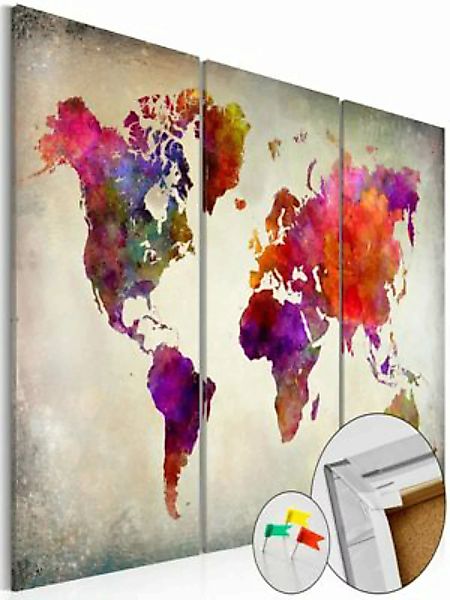 artgeist Pinnwand Bild Mosaic of Colours [Cork Map] mehrfarbig Gr. 60 x 40 günstig online kaufen