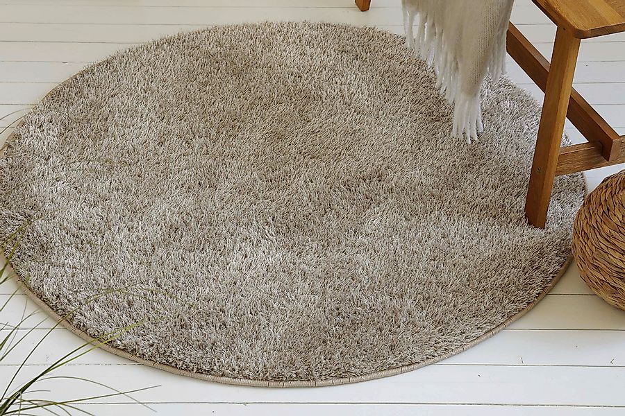 my home Hochflor-Teppich »Nickolas«, rund, 30 mm Höhe, Langflor, Shaggy, di günstig online kaufen