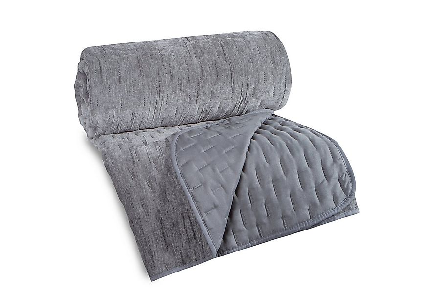 Eurofirany Tagesdecke Zweiseitige Bettdecke CHELEN/1 Chenille-Optik Beige S günstig online kaufen