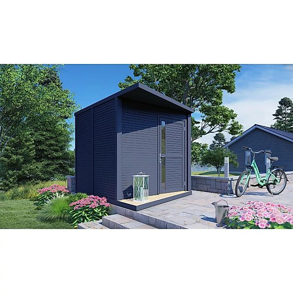 Bertilo Gartenhaus Concept 297 cm x 234 cm Anthrazit FSC® günstig online kaufen