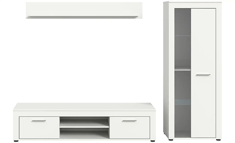 Wohnwand  Bardenas ¦ weiß ¦ Maße (cm): B: 235 H: 159 Kommoden & Sideboards günstig online kaufen