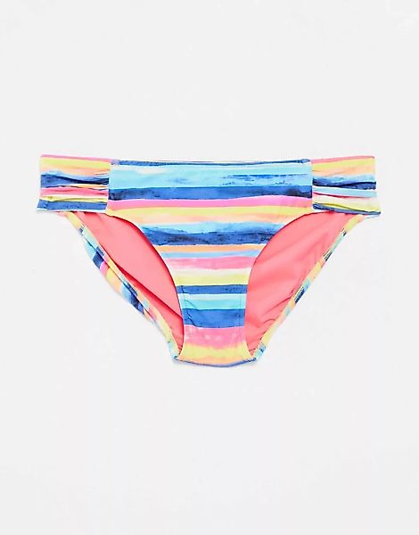 Seafolly – Bunt gestreifte Bandeau-Bikinihosen-Mehrfarbig günstig online kaufen