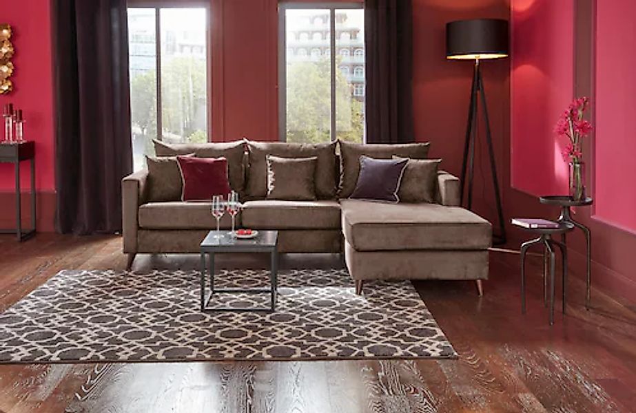 Home affaire Ecksofa »Renesse L-Form« lose Kissen, Keder an Sitzkissen günstig online kaufen