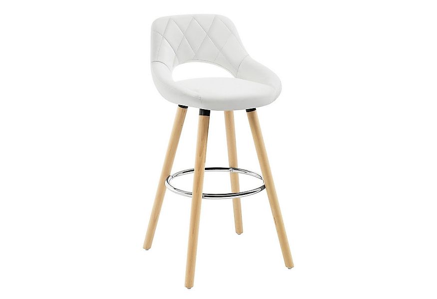 Woltu Barhocker (1 St), Barstuhl Holzgestell mit Lehne+Fußstütze Küchenstuh günstig online kaufen